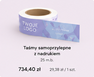 Taśmy samoprzylepne z nadrukiem