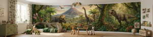 Fototapeta Prehistoryczna Dżungla z Dinozaurami
