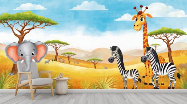 Fototapeta Safari – Złoty Zachód Słońca