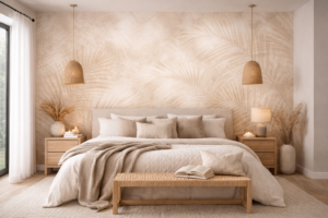 Fototapeta Golden Palm Serenity - Tropikalne Liscie Palmowe