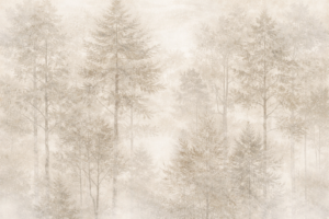 Fototapeta Whispering Forest - Las we Mgle