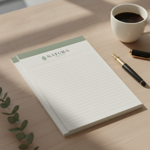 Notes klejony A5 bez okładki z nadrukiem firmowym Notes klejony A5 bez okładki z nadrukiem firmowym
