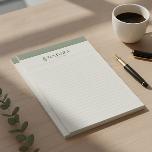 Notes klejony A5 bez okładki z nadrukiem firmowym