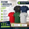 Zestaw 6 koszulek Koszulki z logo – zestaw 6 koszulek z nadrukiem | 122 zł netto