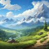 Fototapeta Alpine Valley – Fantastyczna Dolina Górska