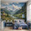 Fototapeta Alpine Valley – Fantastyczna Dolina Górska