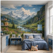 Fototapeta Alpine Valley – Fantastyczna Dolina Górska