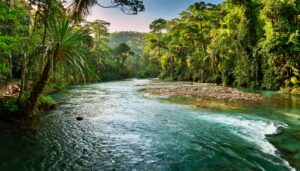Fototapeta Jungle River – Rzeka w Tropikalnym Lesie