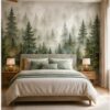 Fototapeta Misty Woods – Zielony Las we Mgle
