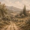 Panel szklany do kuchni Olive Grove – Gaj Oliwny