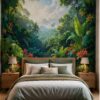 Fototapeta Tropical Eden – Bujna Dżungla z Kwiatami