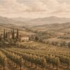 Panel szklany do kuchni Vineyard Valley – Winnica w Dolinie