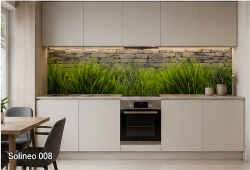 Panel szklany do kuchni Zielone Liście – Botaniczny