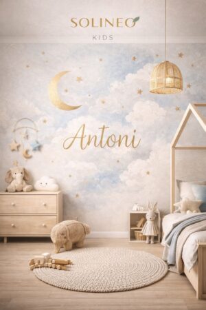 Fototapeta SOLINEO KIDS Antoni - księżyc i chmurki