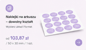 Naklejki na arkuszu – dowolny kształt