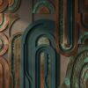 Fototapeta tłoczona 3D – Miedziane łuki Art Deco