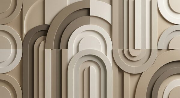 Gemini_Generated_Image_f9il2sf9il2sf9il(1) Fototapeta tłoczona 3D – Łuki w odcieniach greige