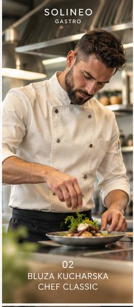 Bluza kucharska Chef Classic z logo