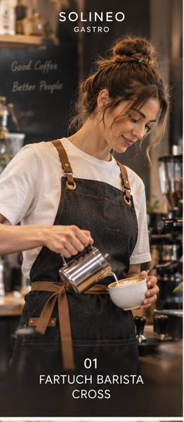 Fartuch Barista Cross z logo firmy