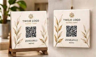 Tabliczka QR na stojaczku