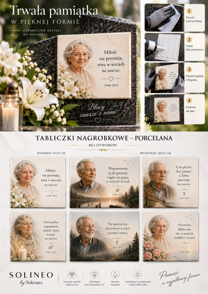 Portret Ostatniego Pożegnania i portret nagrobkowy na porcelanie – dwa wyjątkowe sposoby zachowania pamięci 3 katalog pamiatki nagrobkowe