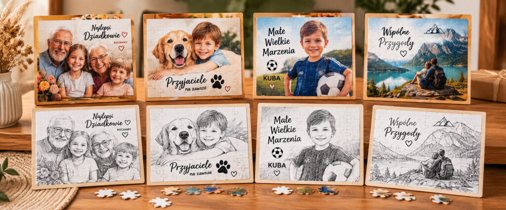 Prezenty personalizowane ze zdjęcia – wyjątkowy pomysł na prezent 4 personalizowane puzzle rodzinne