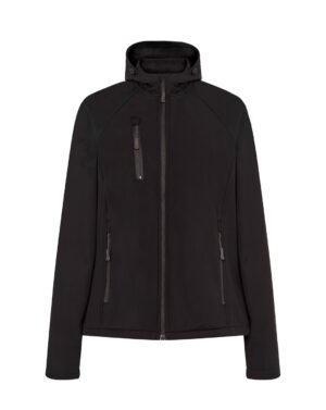 soft-hoodl-bk-m_01.jpg Softshell damski z kapturem JHK Soft HoodL z nadrukiem