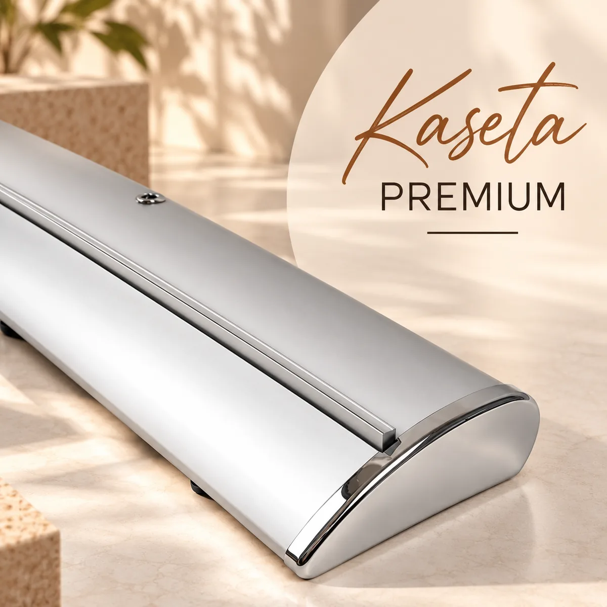 Kaseta roll-up Exclusive – Premium Kaseta roll-up Exclusive z chromowanymi bokami
