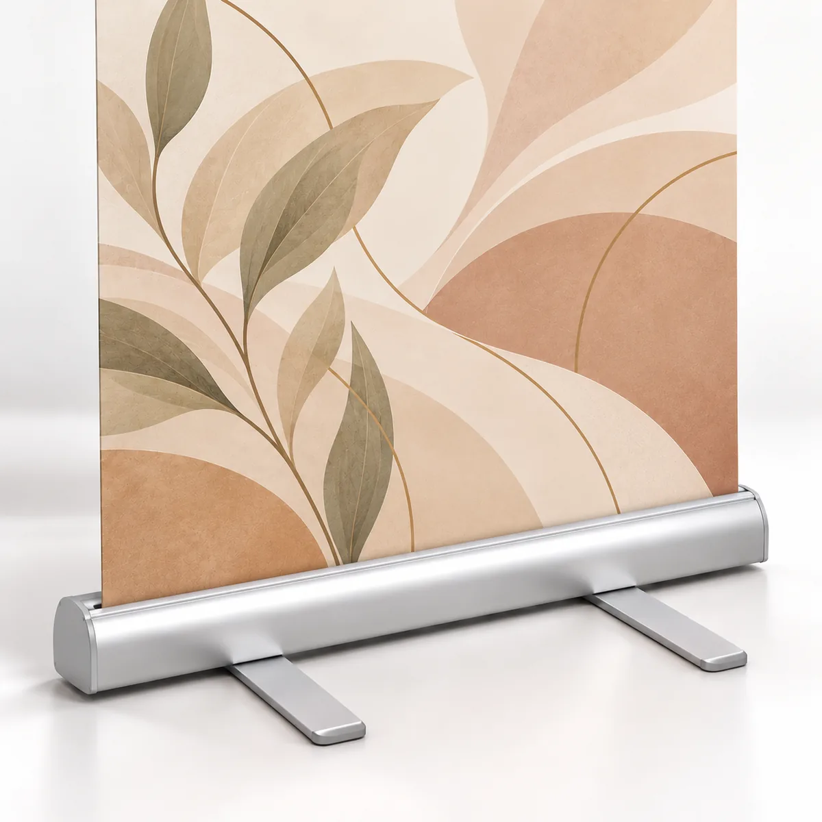 Roll-up Standard z aluminiową kasetą Roll-up reklamowy z kasetą Standard i dwiema nóżkami stabilizującymi